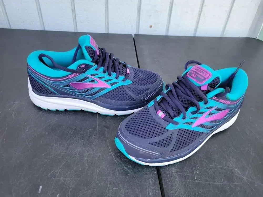 Brooks Shoes Womens Size 6.5 Blue Teal Mesh Running Athletic Trail Sneakers